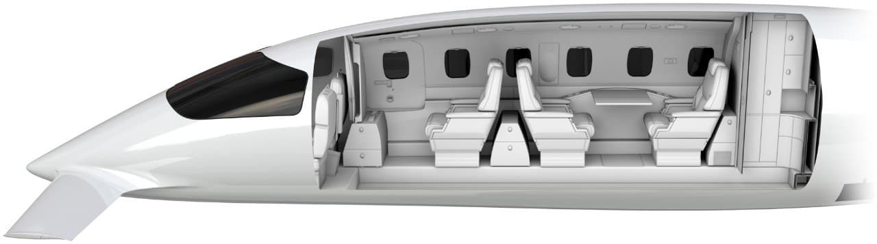 Aircraft cabin - luxury configuration